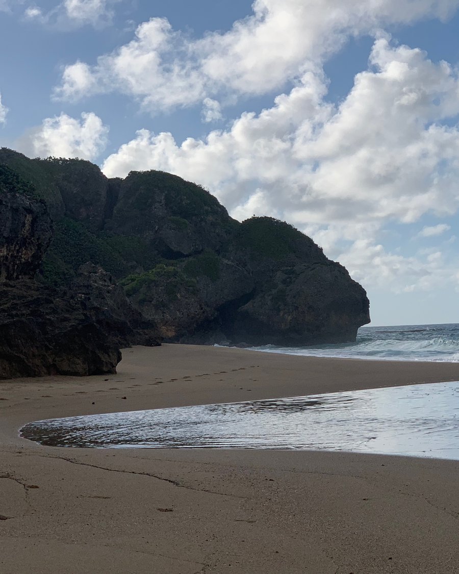 A quiet cove beneath the cliffs, Puerto Rico