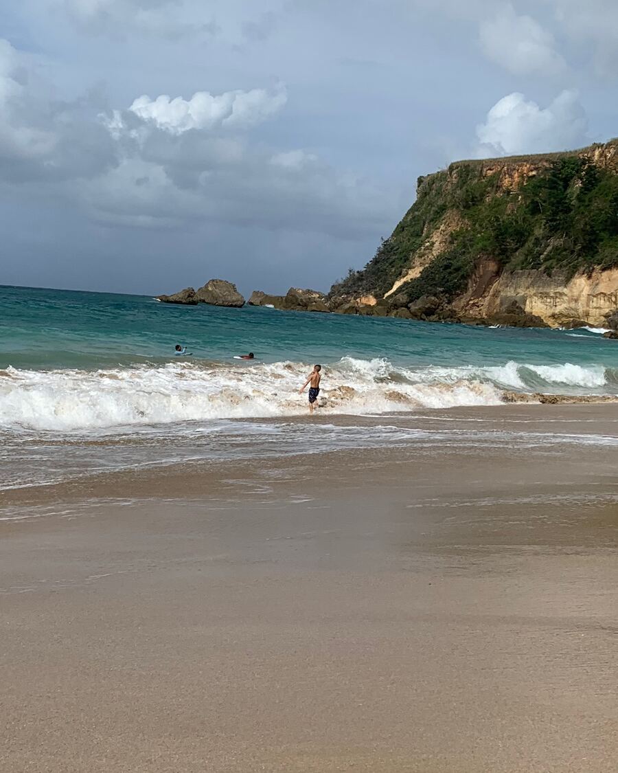 The surf at Borinquen, Puerto Rico